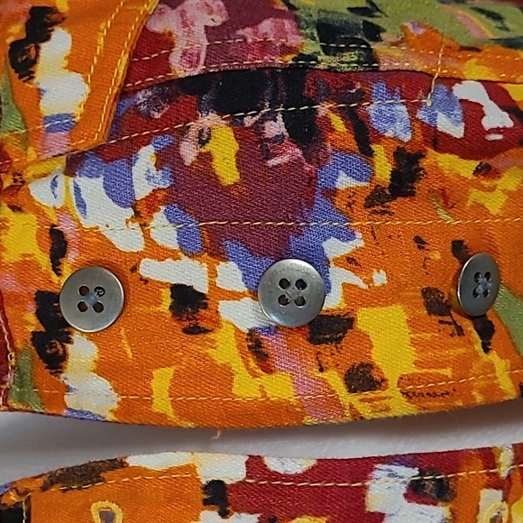 Chico's Colorful Abstract Women's Jacket - Picture 2 of 8